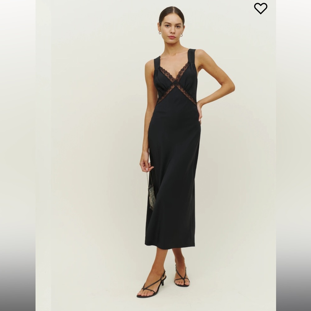 Reformation Provence Dress Black Medium
